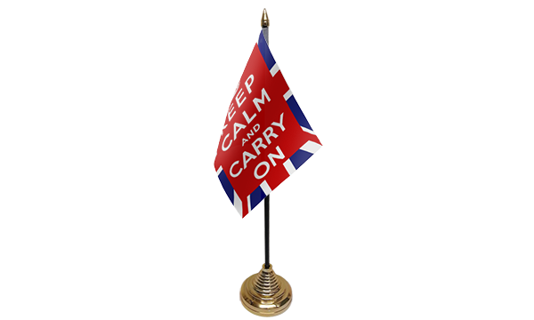 Keep Calm And Carry On (UK) Table Flags